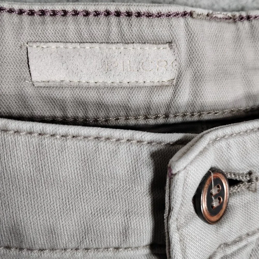 Anthro Pilcro Wide Legs Cargo Pants Size 32 P Waist Hems Drawstring Multi Pocket - Picture 13 of 16